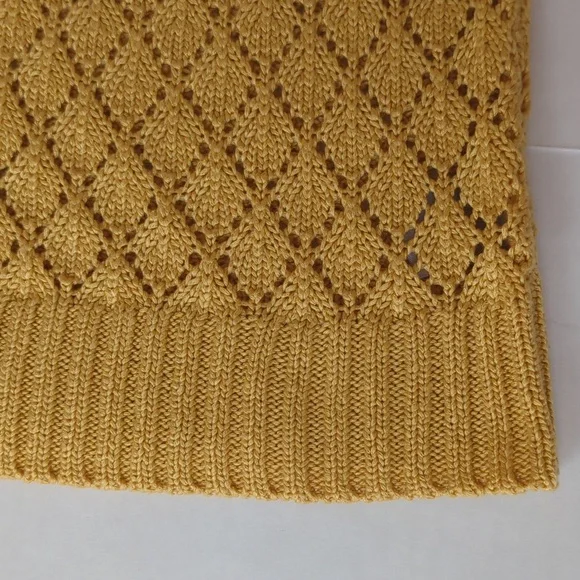 Marled Reunited Clothing Acrylic Longline Open Cardigan Sweater MEDIUM Yellow - Picture 10 of 15